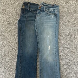 American Eagle distressed capri jean, size 4